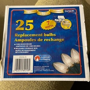 7 Watt outdoor C9 replacement Bulbs Clear - 25 count